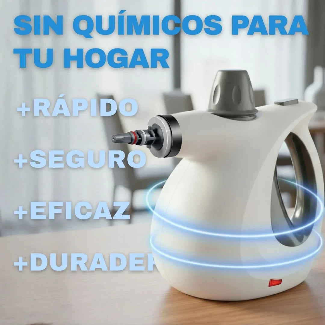 Limpiador a Vapor CleanEase Portátil – Elimina Bacterias, Quita Manchas y Reemplaza 10 Productos de Limpieza