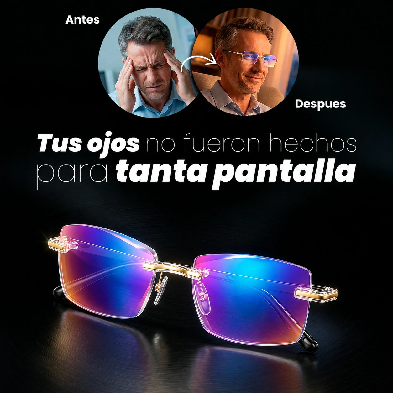 Gafas SmartLens 3 en 1 con ajuste multifocal para una visión más cómoda en el día a día