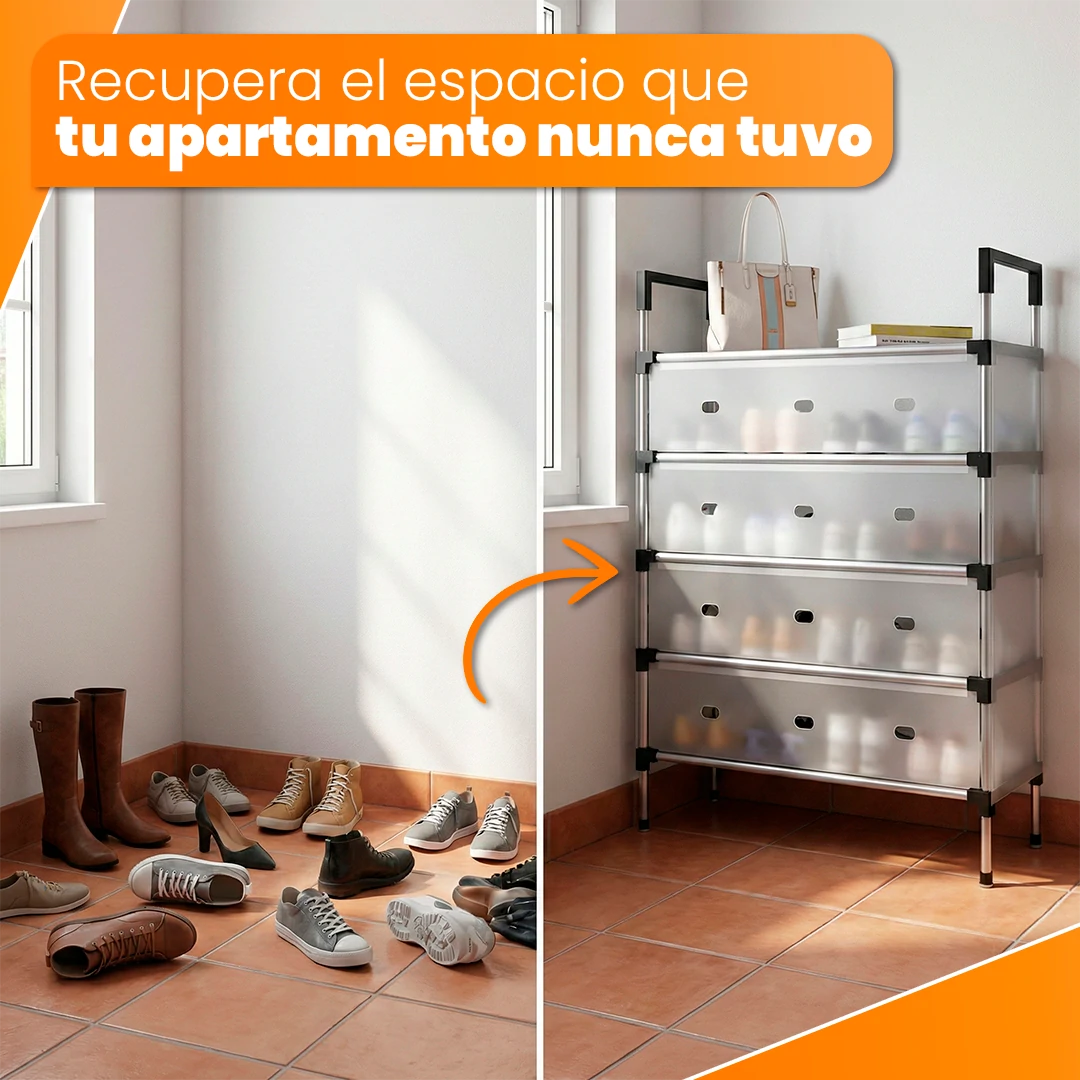 SmartOrganizer Organizador de Zapatos 5 Estantes Acero Inoxidable